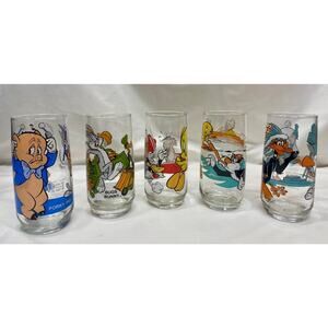 Pepsi Looney Tunes 1979 Vintage Collectors Series Glasses Set of 5 EXCELLENT